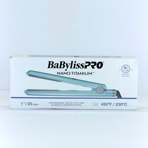 BaBylissPRO Nano Titanium 1"/25mm 450°F/230°C Digital Flat Iron Straightener